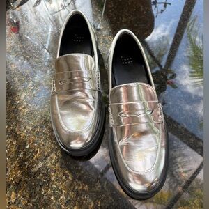 a new day Silver Metallic Loafers